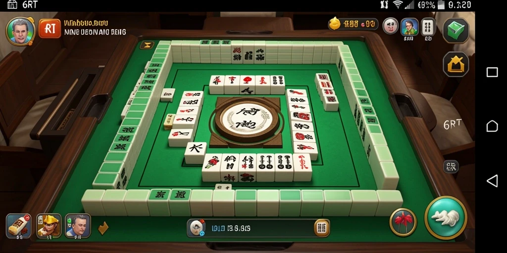 Tampilan gameplay seru dari 6RT dalam permainan Mahjong.