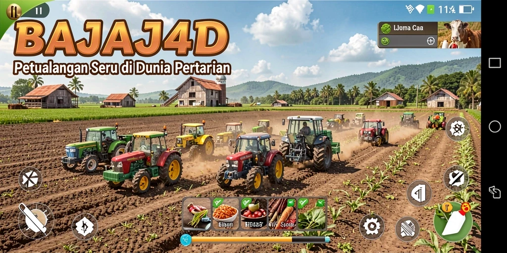 Tampilan gameplay seru di dunia pertanian BAJAJ4D.