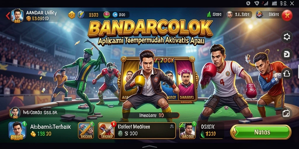 Tampilan utama aplikasi BANDARCOLOK dengan semua fitur Utility.
