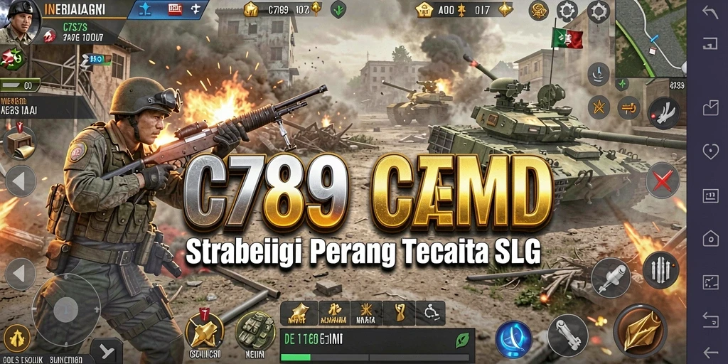 Gameplay C789 dengan aksi pertempuran strategi yang mendebarkan.