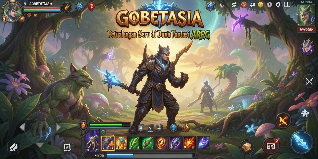 Gameplay mendebarkan di dunia fantasi GOBETASIA.