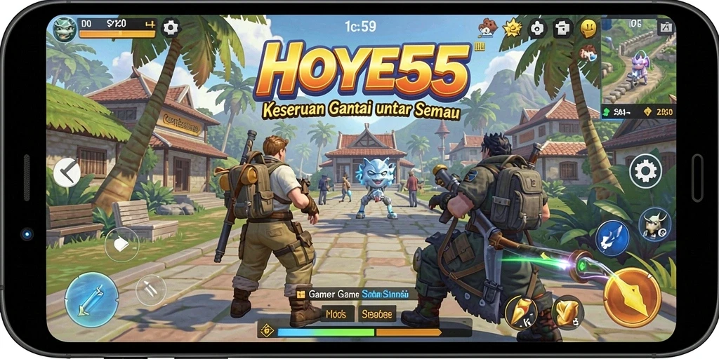 Tampilan gameplay HOYE55 yang menawan dan menghibur.