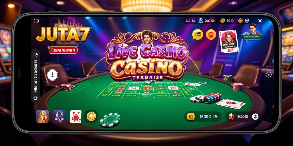 Tampilan gameplay Live Casino yang realistis di JUTA7.