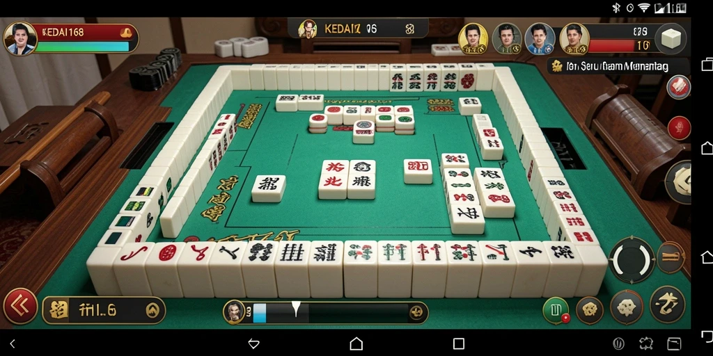 Tampilan gameplay KEDAI168 yang menampilkan keseruan bermain Mahjong.