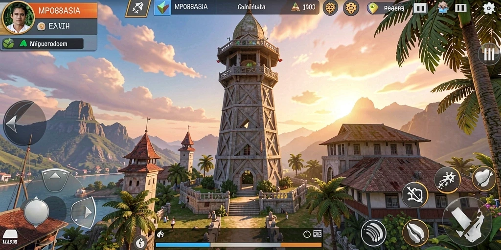 Tampilan menawan dari gameplay Tower Defense MPO88ASIA.