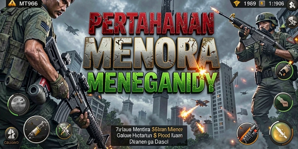 Tangkapan layar MT966 menampilkan aksi pertahanan menara yang intens.