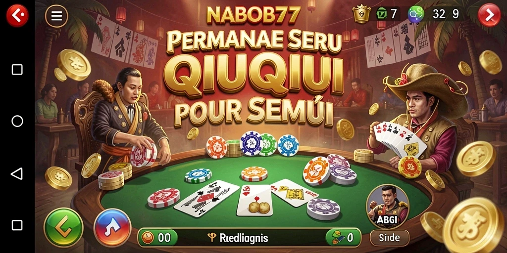 Tampilan gameplay seru dalam NABOB77 yang penuh strategi QiuQiu.