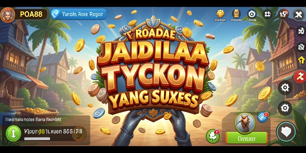 Screenshot gameplay POA88 yang menampilkan manajemen bisnis.