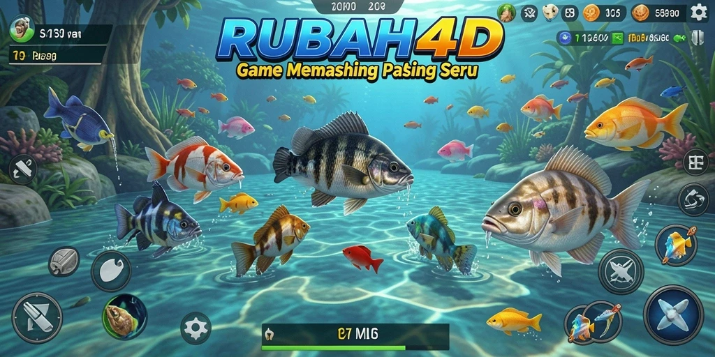 Tampilan gameplay RUBAH4D yang seru dan penuh tantangan saat memancing.