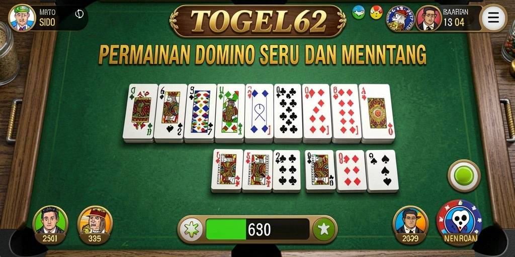 Tampilan gameplay TOGEL62 yang seru dan dinamis.