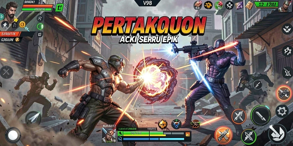Tampilan hebat dari gameplay V98 yang penuh aksi.